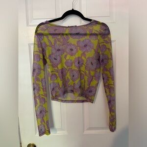 Zara - Printed Tulle shirt